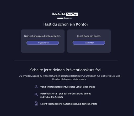 Freischaltung Präventionskurs